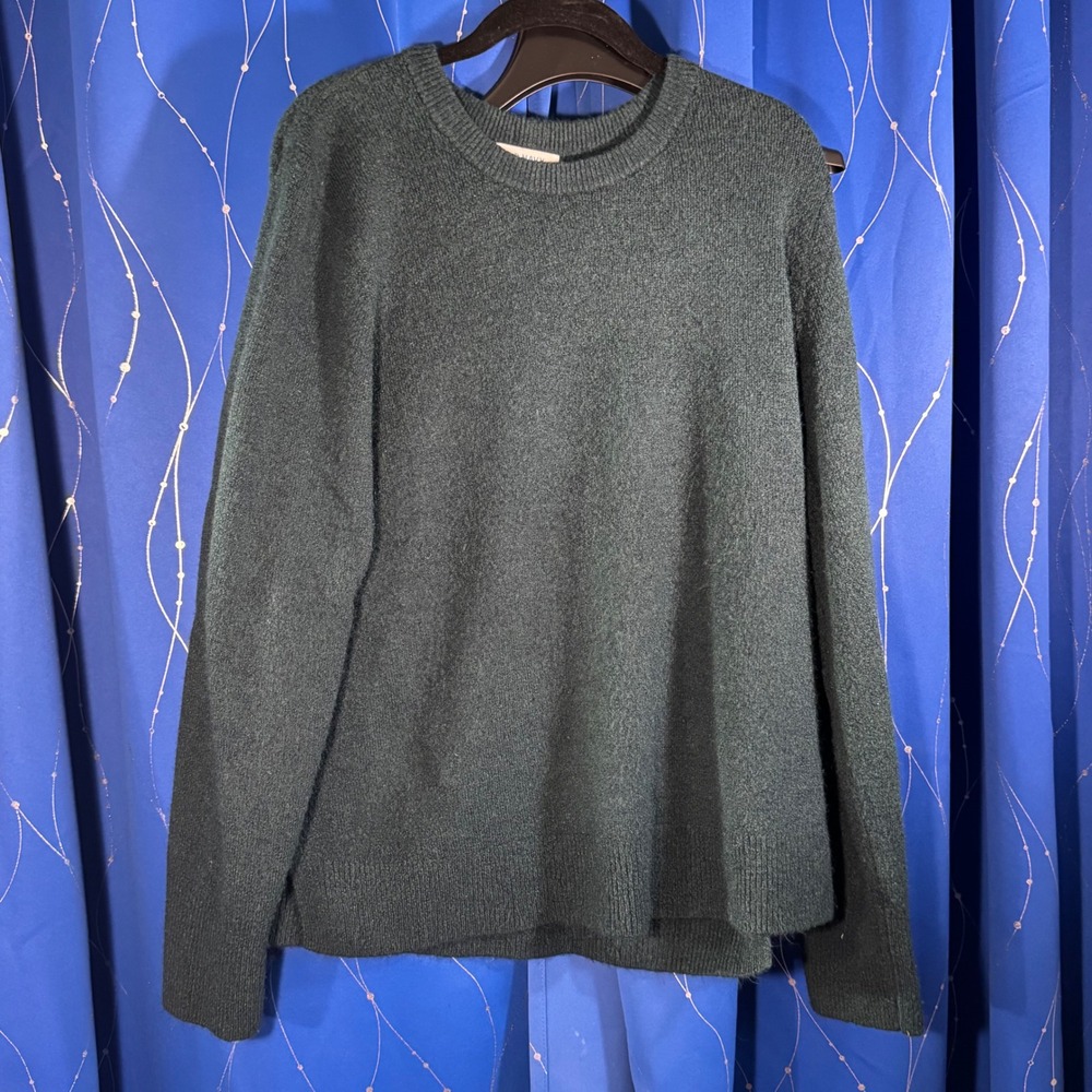 Old Navy Women's Teal Green Knit Crew Neck Long Sleeve Sweater XXL‎ cozy witer